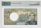 French Pacific Territories 1996 5000 Francs Pmg Certified Banknote Unc 66 Epq 3e