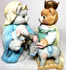 Set Of 2 Vintage Enesco Priscilla Hillman Friendship Kitty Cat Figurines  1993
