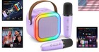 All-in-one Portable Karaoke System With Bluetooth  Lights   Magic Voice Effects