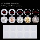 100 Pieces 30mm Coin Capsules Holders For Collectors  With Foam Gasket   