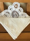 Vtg Auth Belgian Lace Wedding Bridal White Handkerchief Heirloom Made In Belgium