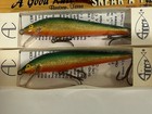 Lot Of 2 Vintage Ac Shiner No  450  4-1 2  Balsa Wood Jerkbait Nos Fishing Lures
