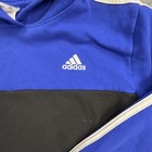 Adidas Sweatshirt Youth Large Fleece Hoodie Color Block 3 Striped Long Sleeve