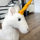 Vintage Unicorn Plush Toy White Stuffed Animal Dakin Pillow Pets 1981 20 