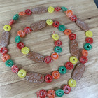 Vintage Blow Mold Candy Cookie Christmas  garland 8 Feet Bakeland Santa Ange