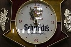 Vintage 1960s Schmidt s Beer Cash Register Clock Light Sign Philadelphia Pa Ga