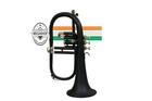 Brass Bb Flugelhorn 3 Valves Classy Black Look Jazz Band Instrument With Case  