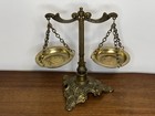 Vintage Italian Ornamental Brass Balance Scale - Made In Italy - Decorative