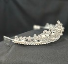 Queen Crown Tiara For Woman Pearls And Rhinestones