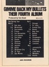 Lynyrd Skynyrd Vintage 1976 Advert Gimme Back My Bullets Concert Tour