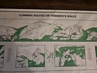 Climbing Routes On Yosemite Walls Map 1972 Paul Harmon Wilderness Press 56x34