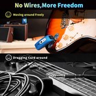 2 4ghz Dual Transmitter Digital Wireless Guitar System Transmitter Receiver Blue