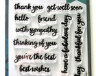 Friendly Messages Clear Sayings Stamp Set By Hero Arts Cm675 New 