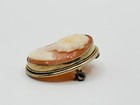 Antique  800 German Silver Hand Carved Cameo Pendant Brooch