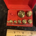 Vtg 70 s Ohaus Student Metric Weight Set Fractional   Gram Weights  Case forceps