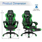 Office Computer Desk Chair Gaming Chair Adjustable Swivel W footrest Green