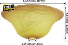 12in Tawny Alabaster Glass Lamp Shade Replacement Globe Dome Torchiere