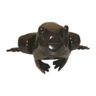 Frog Carved Wood Sculpture Articulated Brown Folk Art Cabin Lake Htf Frog Lovers