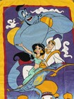 Vintage 90s Disney Aladdin Beach Towel Jasmin Magic Carpet Genie Rare 1992 56x30