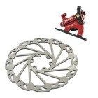 Juin Tech F1 Hydraulic Flat Mount Road Cx Disc Brake Set 160mm W  Rotor red