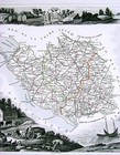 1852 Levasseur Antique Map Dept De La Vendee Montigue Chantonnay Lucon - France