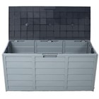 All Weather Uv Pool Deck Box Storage Shed Bin Backyard Patio Outdoor W  Wheel