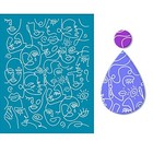  Clay Stencil Silk Screen Stencils Silk Screen For Polymer Clay Abstract Face