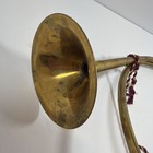 Vintage Antique Large Brass French Horn Bugle Fox Hunting Decor Large 21x12   