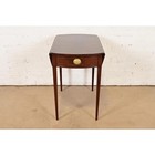 Baker Furniture Georgian Mahogany Drop Leaf Side Table  Newly Refinished