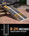 8ft Aluminum Multi-folding Wheelchair Scooter Mobility Ramp Portable Non-slip