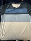 Nwt Nike Court Dri-fit Advantage Tennis Shirt White Blue And White Medium med