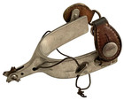 1-one Kelly 315 Spur Bull Ride Western Cowboy Leather 5 Pt Star No Strap Vintage