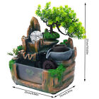 Indoor Water Fountain Tabletop Waterfall Led Light Office Relaxing Ornament 110v