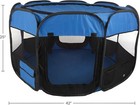 Petmaker Pop Up Dog small Pets Playpen  Blue black  42 l X 42 w X 25 h - New