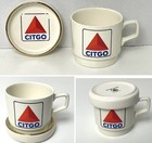Vintage Citgo Cities Service Mug   Coaster Lid Oil   Gas Petroleum  read 
