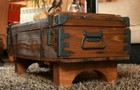 Coffee Table Chest Storage Table Vintage Wooden Box Travel Trunk Lenght 97 Cm