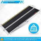 Wheelchair Ramp 7 Foot Aluminum Folding Mobility Scooter Portable Non-slip
