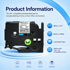 Compatible With Brother 18mm Black On White Tz-241 Label Tape Tze241 3 4 