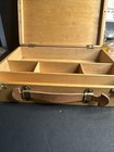 Grumbacher Vintage Wood Artists Case Palette Box Leather Dovetail With Extras