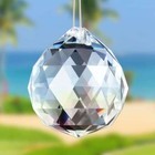 Feng Shui Hanging Crystal Glass Ball 20-50mm Sphere Prism Faceted Sun Catcher