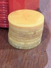 Vintage Lot Of 10 Art Deco Catalin Bakelite Butterscotch Swirl Poker Chips 1935