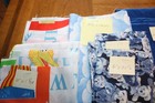 A7  Lot Of Hobby Craft Sewing Fabric  13 Yards Of Cotton Blend   Many Pieces
