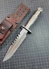 Hand Crafted  D-2 Tool Steel Survival  Ranger  Army Bushcraft Knife With Sheath