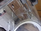 Crush Clear Acrylic 22  X  18  Bass Drum With Spider Web Stress Cracks At Lugs