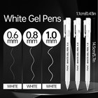 White Gel Pens 0 6 0 8 1mm Fine Point White Pens Set  9 Pack