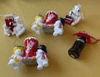 Vintage Coca Cola Christmas Ornaments Lot