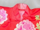 Vintage Small Red Ladies Japanese Jacket Heavily Embroidered W Dragon   Peonies