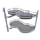 Blind Corner Cabinet Organizer Soft Close 2 Tier Height Adjustable Swing Tray