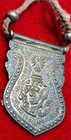 Superb Rare 1901 Thailand Rama V  Uniface Silver Pendant And 2 Silver Supporters