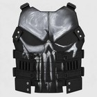 Punisher Inspired Skull Tactical Vest Faux Leather Body Armor  Halloween Costume